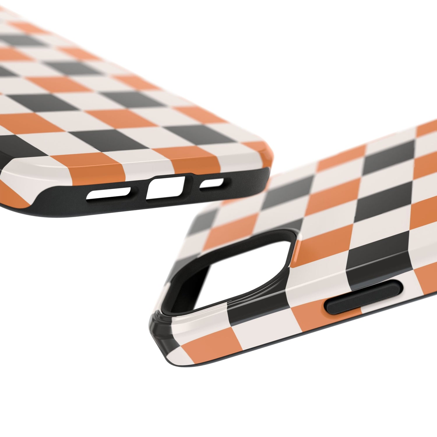 Trendy Halloween Checkerboard Phone Case | Impact-Resistant, iPhone, Samsung