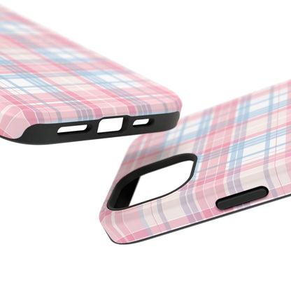 Impact-Resistant Cases-Spring Plaid Pink Blue