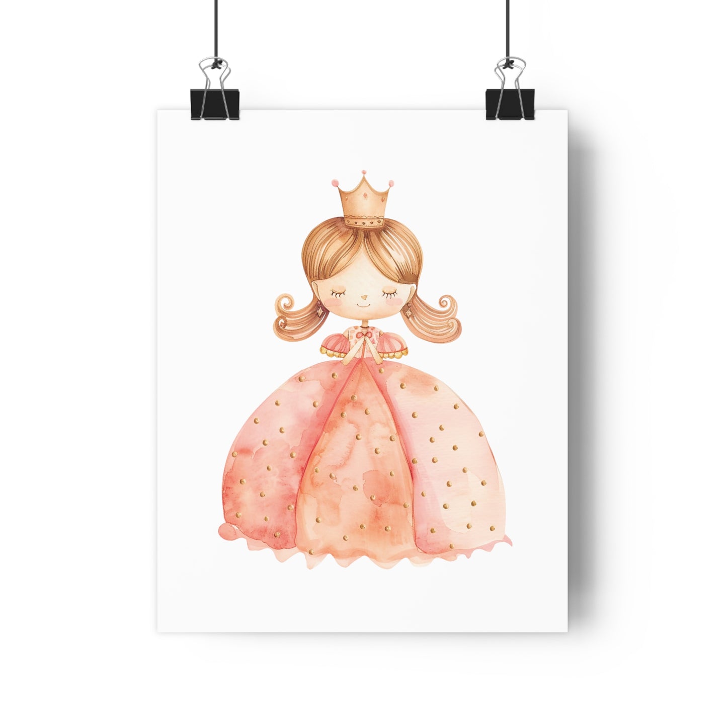 Giclée Art Print Watercolor Pink Princess 4