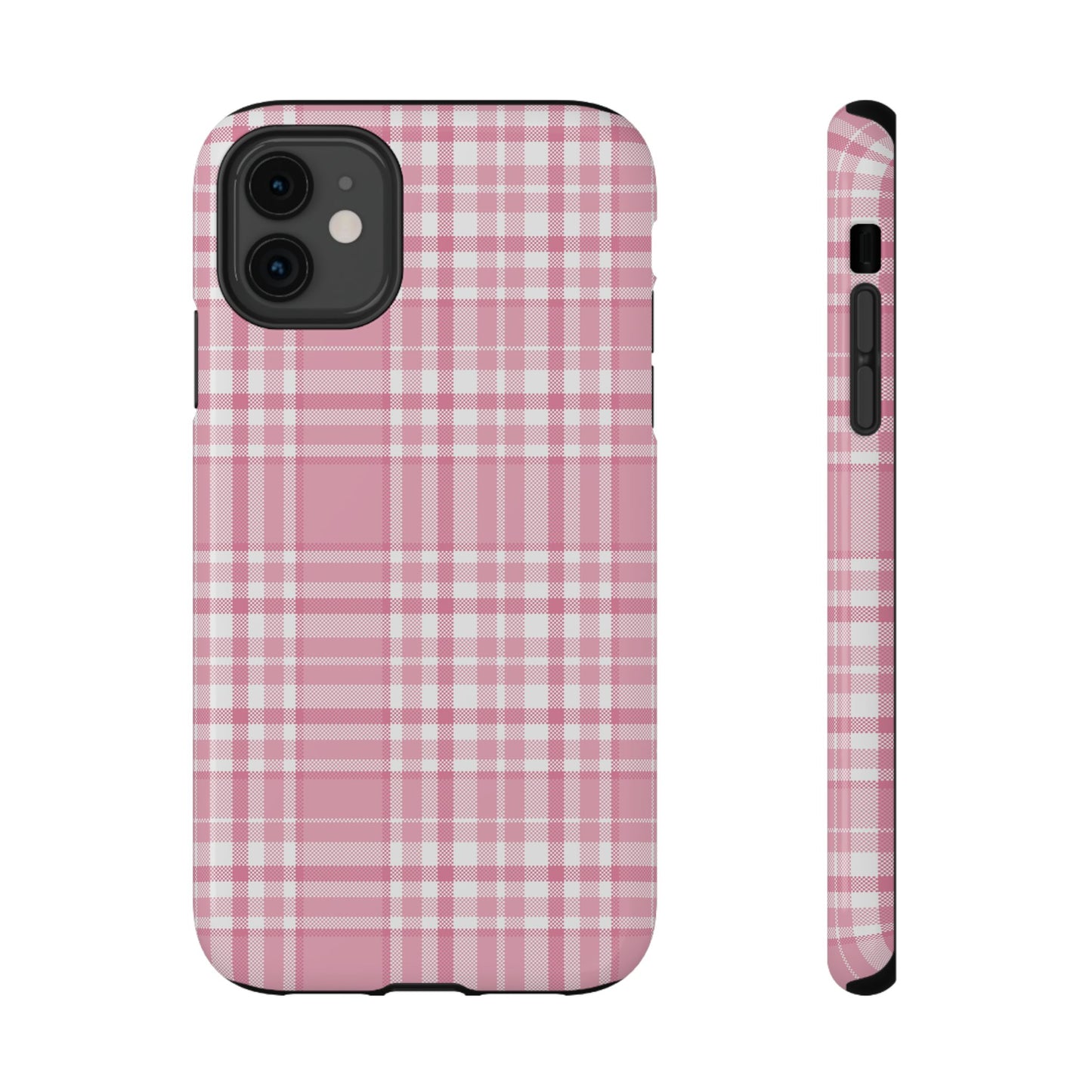 Impact-Resistant Phone Case - Easter Plaid Pink