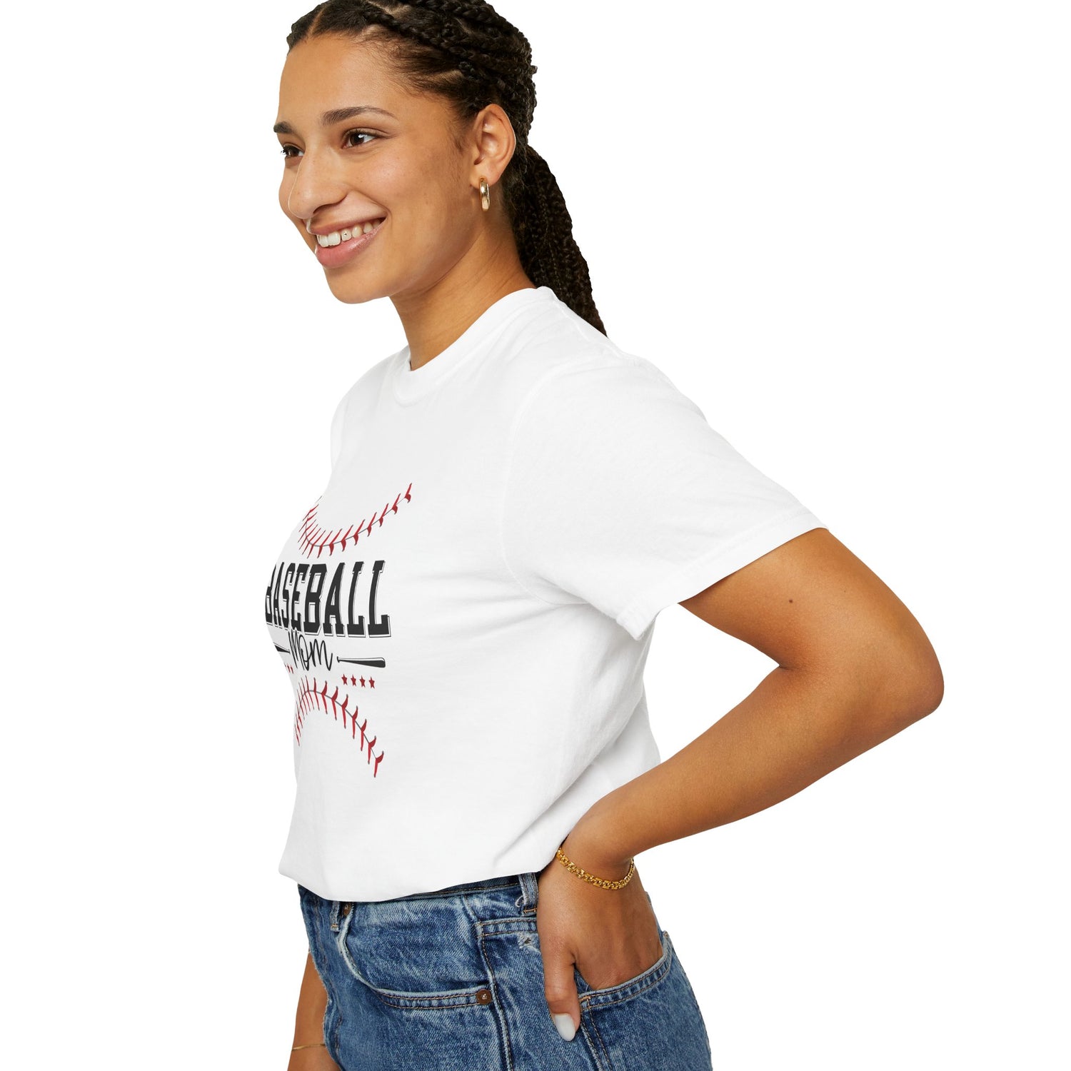 Baseball Mom T-Shirt, Unisex Garment-Dyed Tee, Perfect for Game Days, Mother's Day Gift, Casual Wear, Soft Cotton Tee