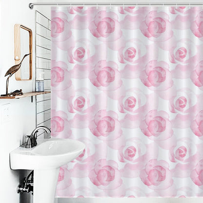 Lightweight Shower Curtain- Watercolor Roses