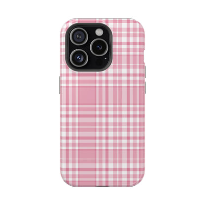 Impact-Resistant Phone Case - Easter Plaid Pink