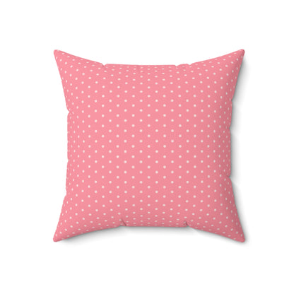 Spun Polyester Square Pillow with Removable Cover Hedgehog Playdate Plaid Polka Dots