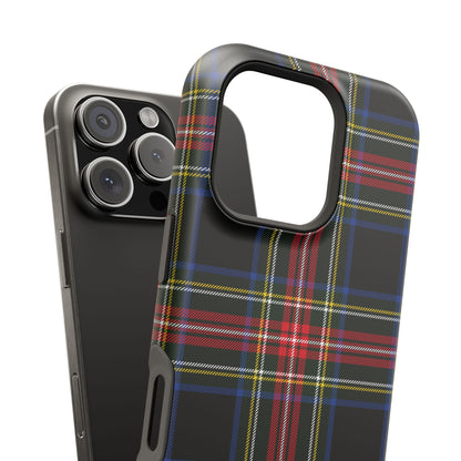 Impact-Resistant Holiday Phone Case-Christmas Tartan Plaid Black