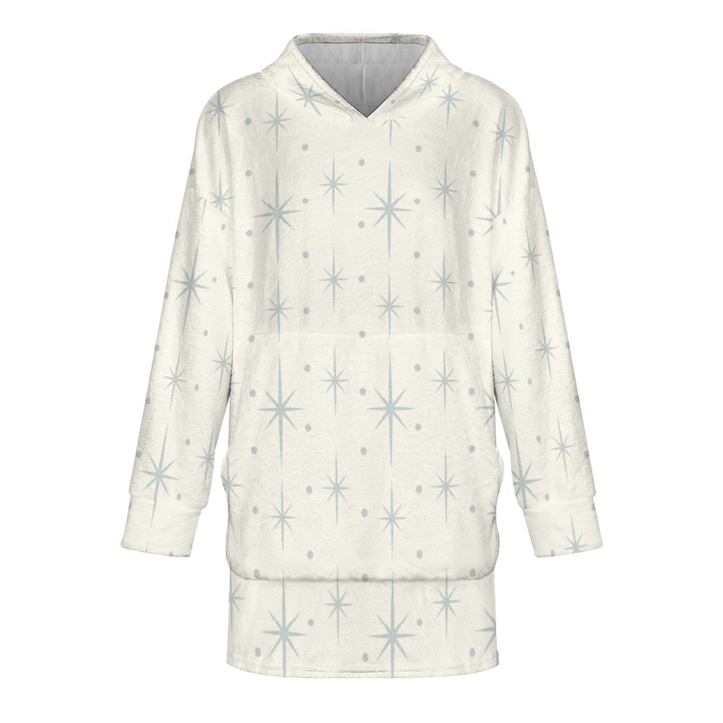 Oversized Soft Wearable Blanket Neutral Winter Stars