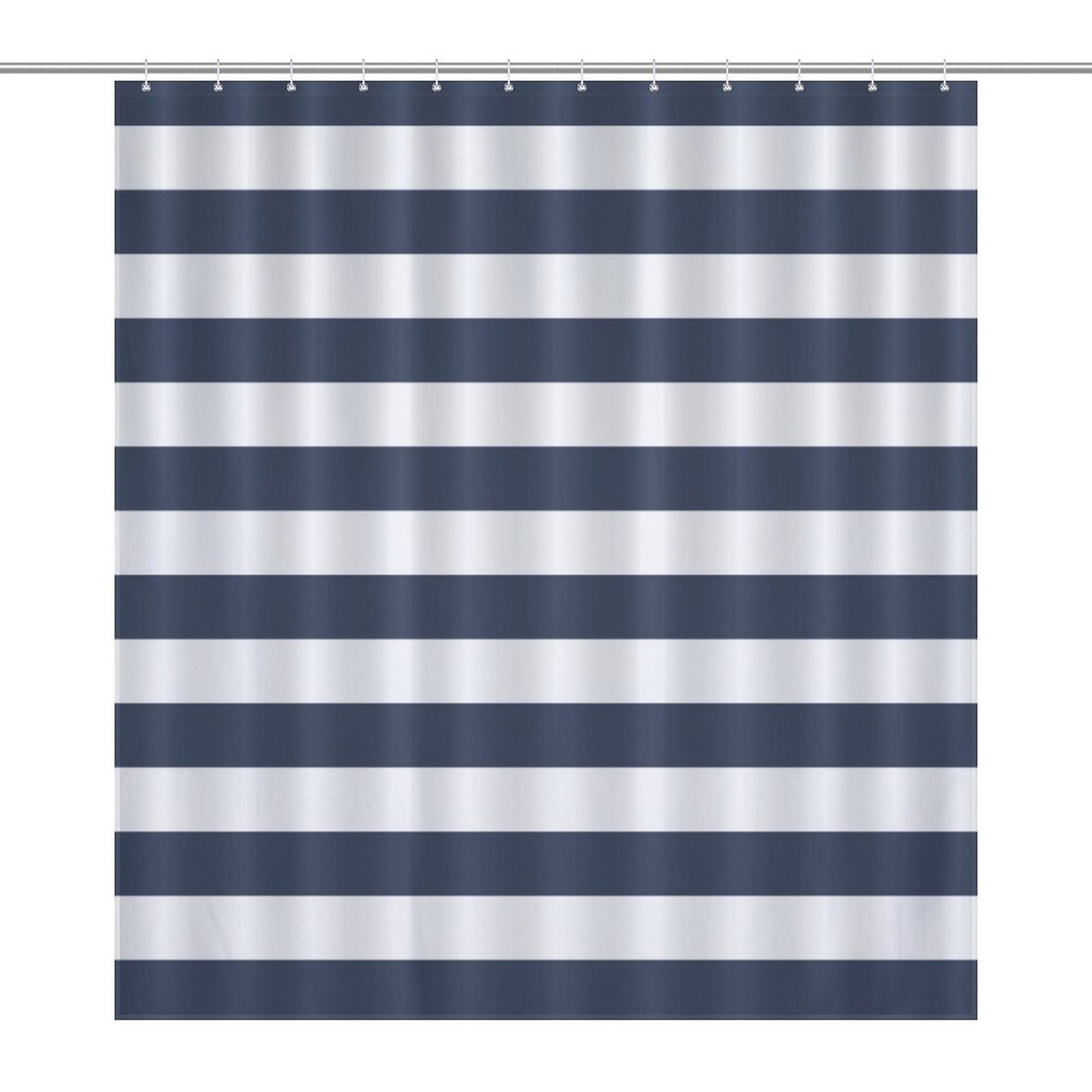 Lightweight Shower Curtain- Nautical Stripes Navy