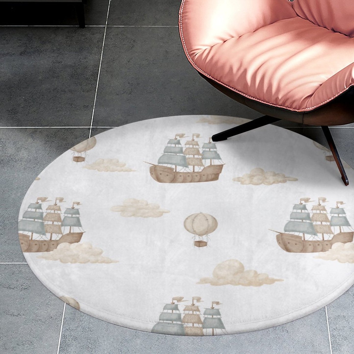 Round Coral Velvet Warm Floor Mat/Rug Memories of Dreams Pirate Ships
FREE SHIPPING