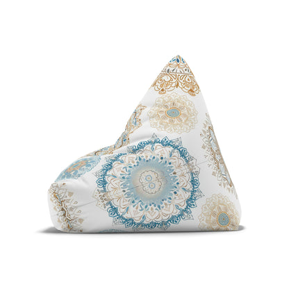 Blue Gold Boho Fun Bean Bag Chair Cover