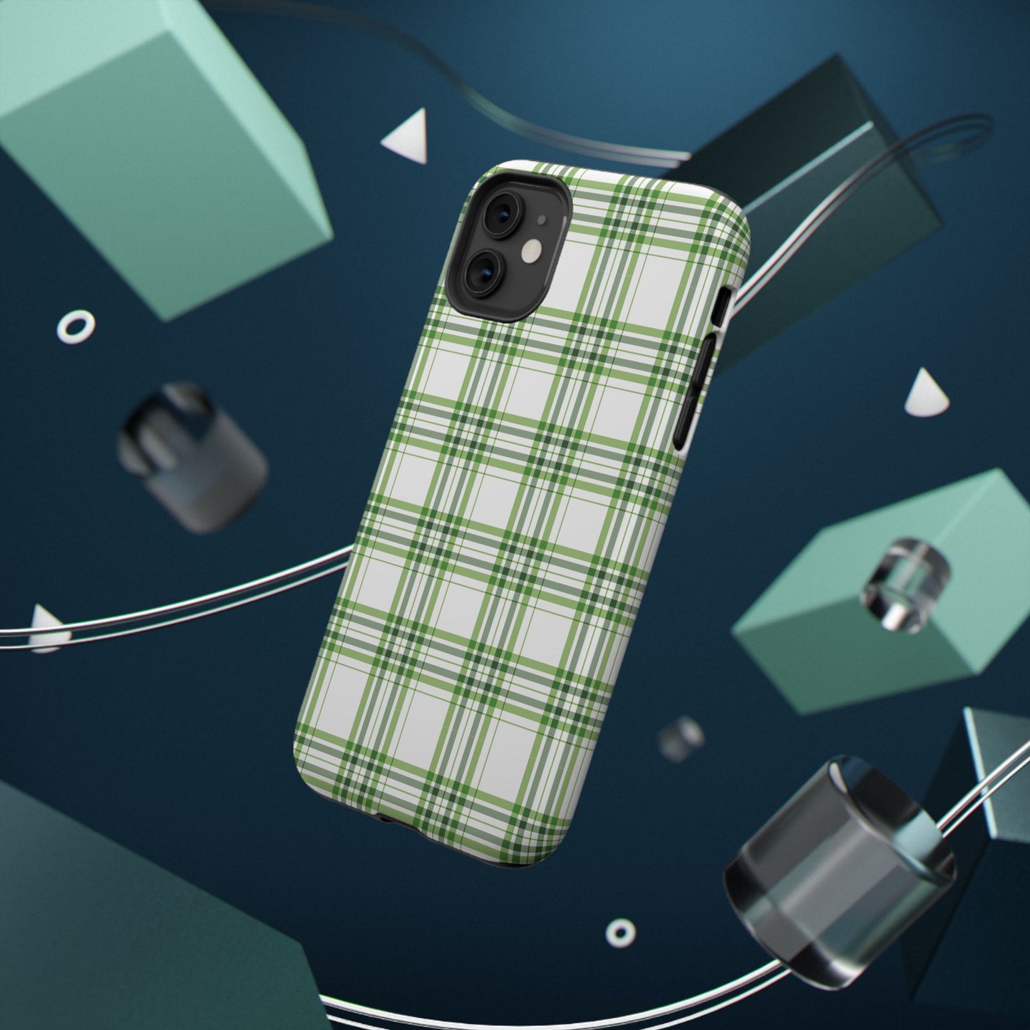 Impact-Resistant Phone Case -St. Patrick's Day Plaid