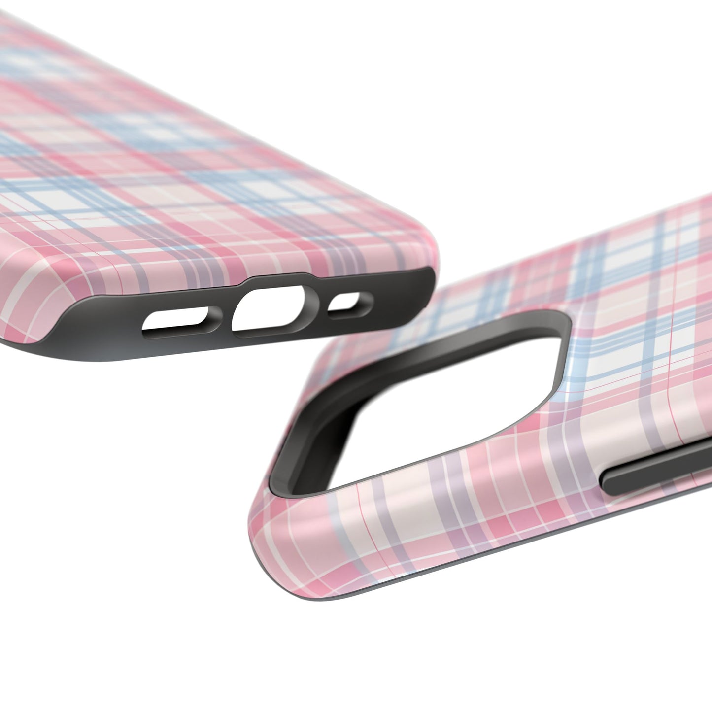 Impact-Resistant Cases-Spring Plaid Pink Blue