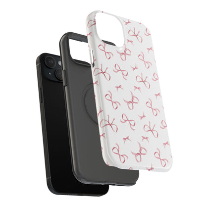 Impact-Resistant Phone Case - Coquette Bows Pink