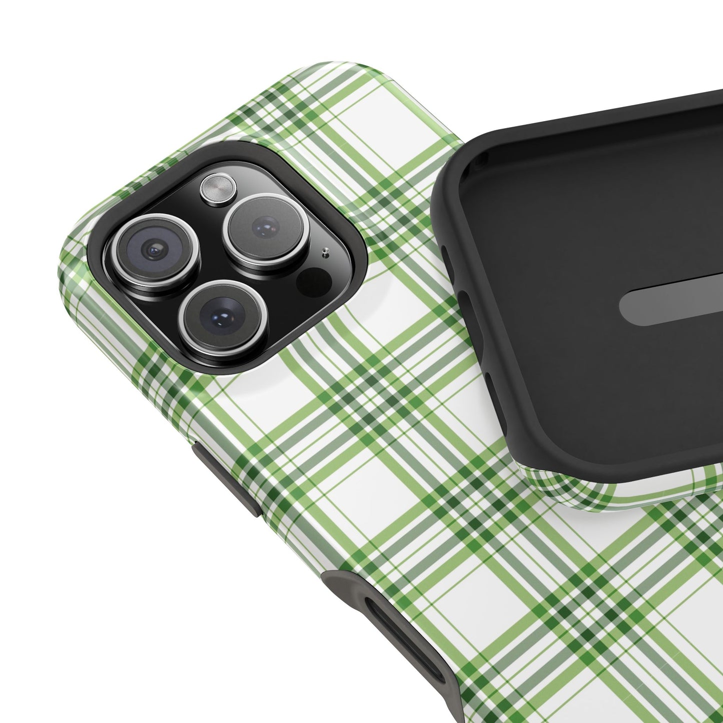 Impact-Resistant Phone Case -St. Patrick's Day Plaid