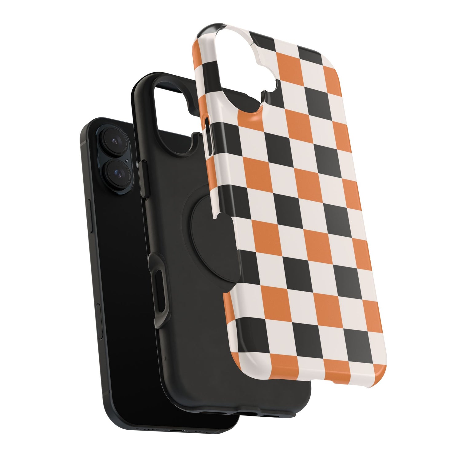 Trendy Halloween Checkerboard Phone Case | Impact-Resistant, iPhone, Samsung