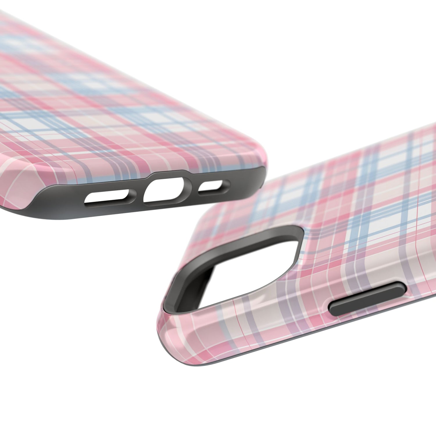 Impact-Resistant Cases-Spring Plaid Pink Blue