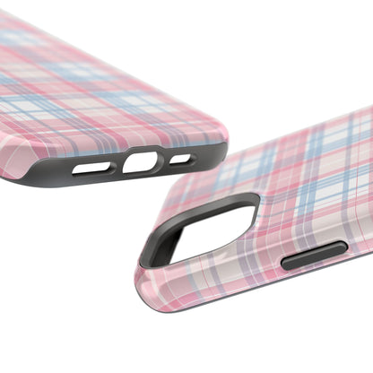 Impact-Resistant Cases-Spring Plaid Pink Blue