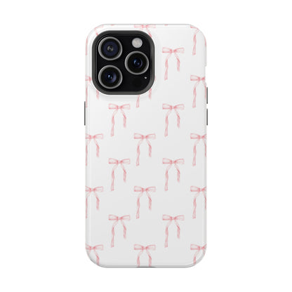 Watercolor Coquette Pink Bows Impact-Resistant Phone Case