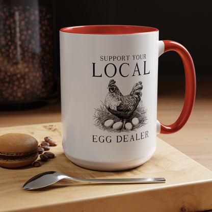 Accent Coffee Mug (11, 15oz)- Egg Dealer