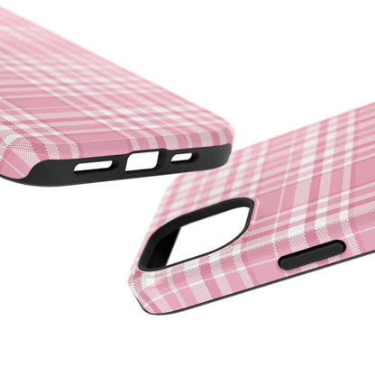 Impact-Resistant Phone Case - Easter Plaid Pink