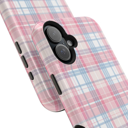 Impact-Resistant Cases-Spring Plaid Pink Blue