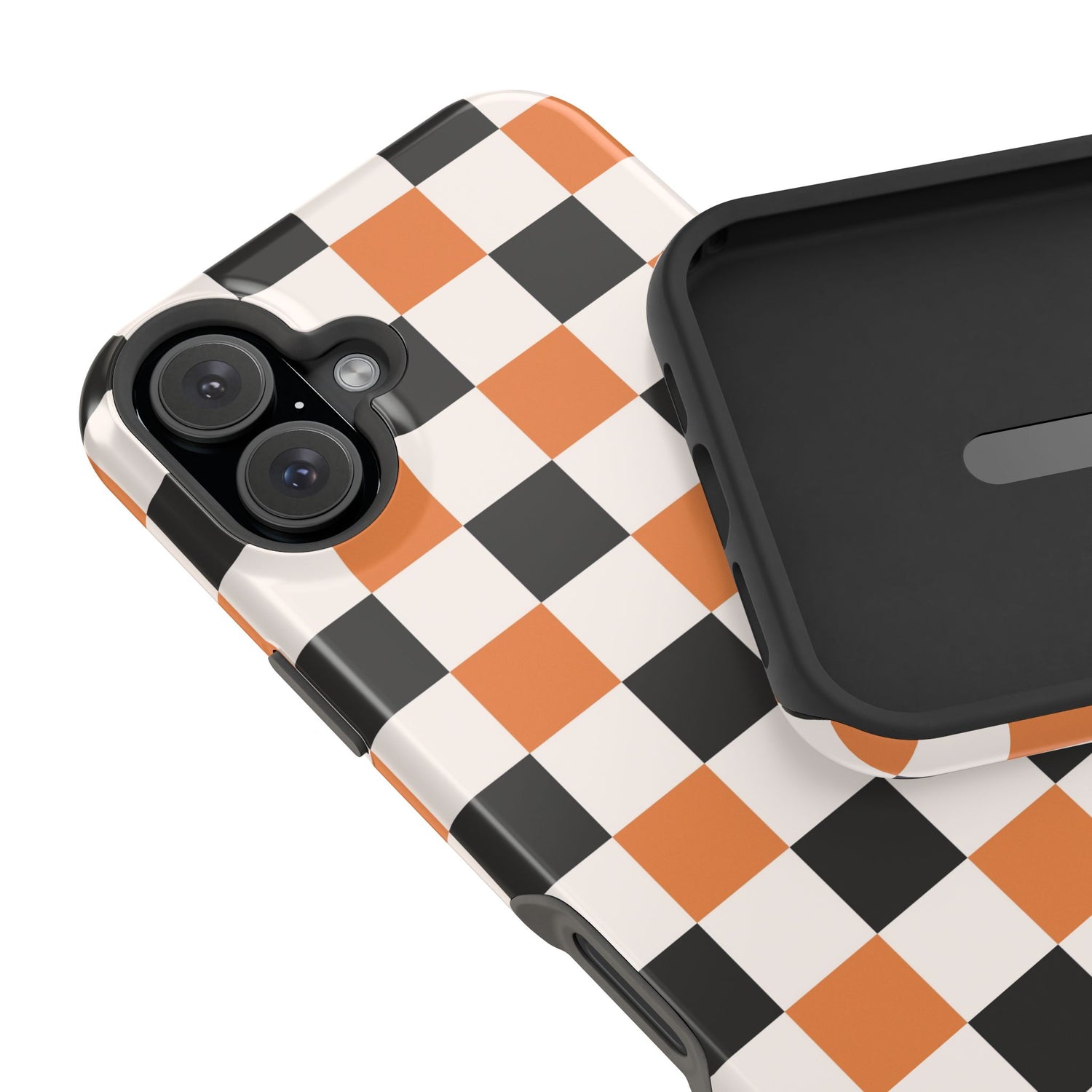 Trendy Halloween Checkerboard Phone Case | Impact-Resistant, iPhone, Samsung