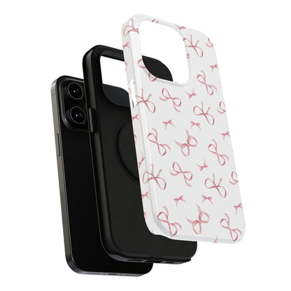 Impact-Resistant Phone Case - Coquette Bows Pink