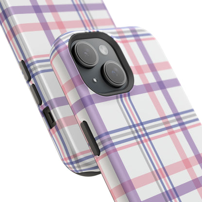 Impact-Resistant Cases - Spring Plaid Pink Purple