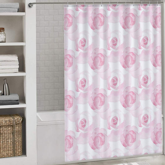 Lightweight Shower Curtain- Watercolor Roses