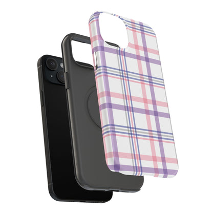 Impact-Resistant Cases - Spring Plaid Pink Purple