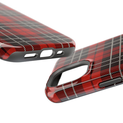 Impact-Resistant Phone Case- Christmas Tartan Plaid Red