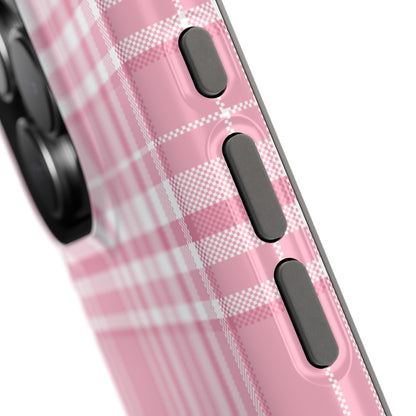 Impact-Resistant Phone Case - Easter Plaid Pink