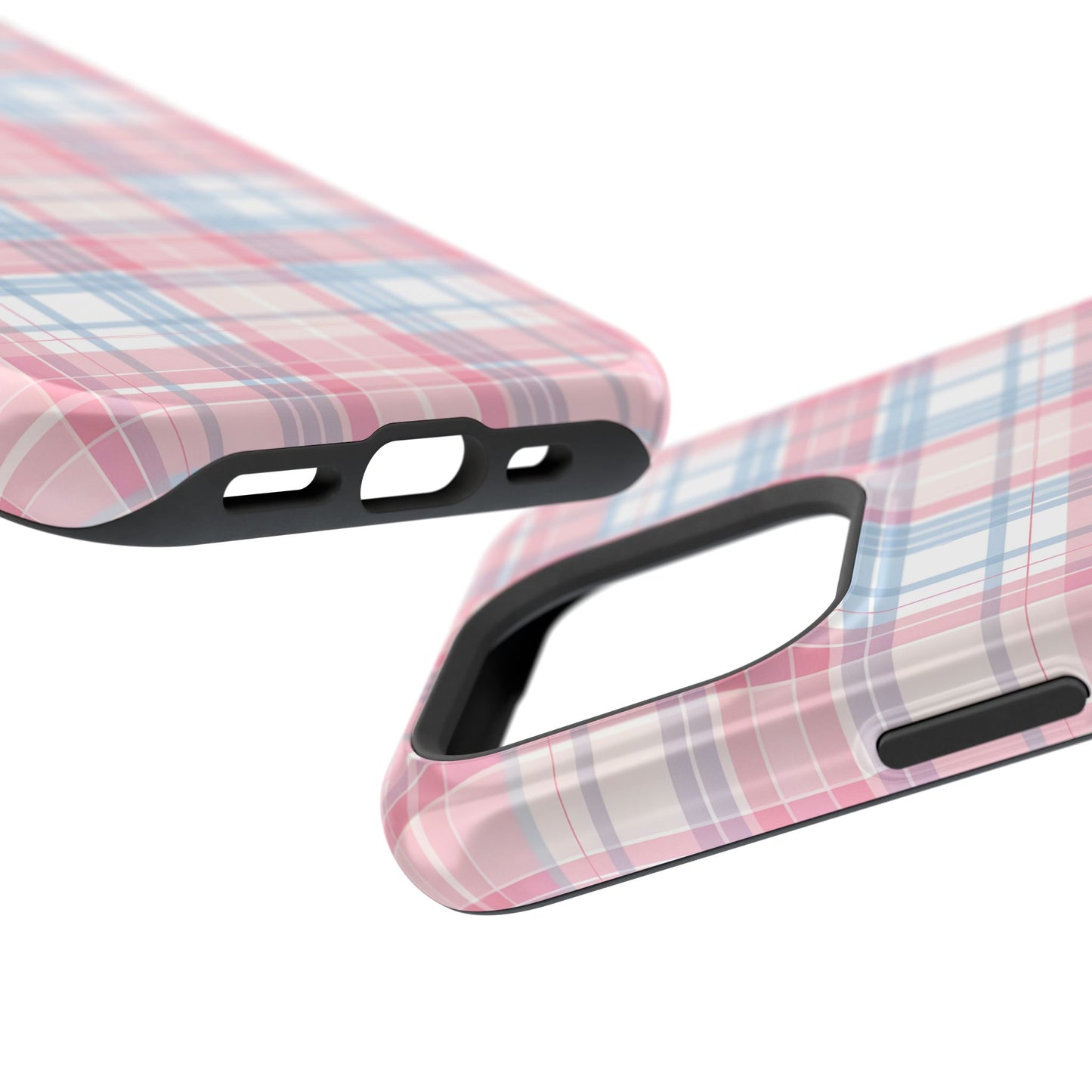 Impact-Resistant Cases-Spring Plaid Pink Blue