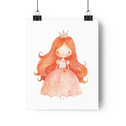 Giclée Art Print Watercolor Pink Princess 3