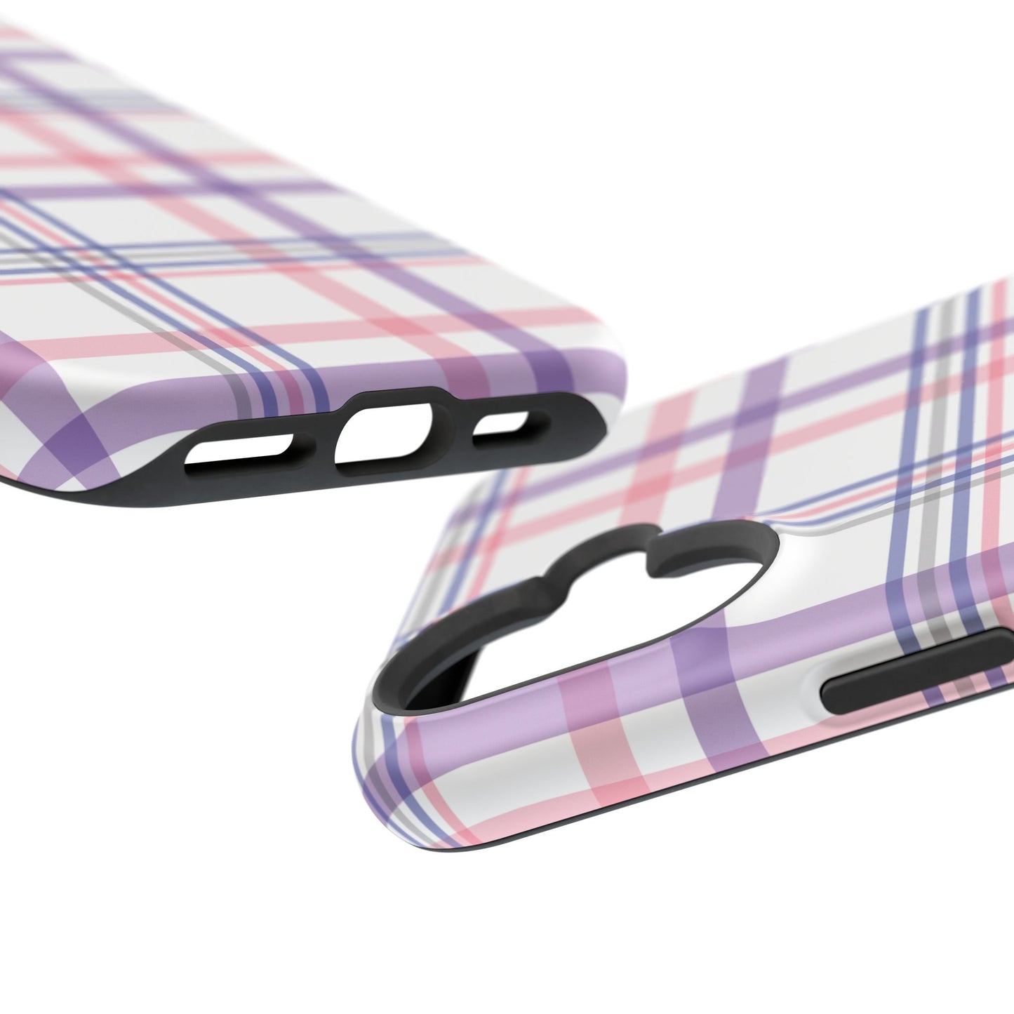 Impact-Resistant Cases - Spring Plaid Pink Purple