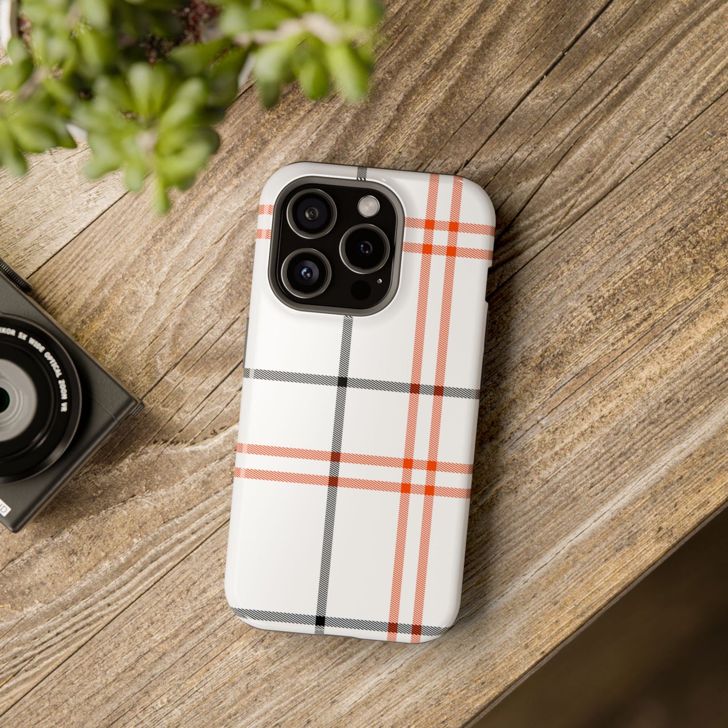 Fall Tartan Plaid  Impact-Resistant Phone Case