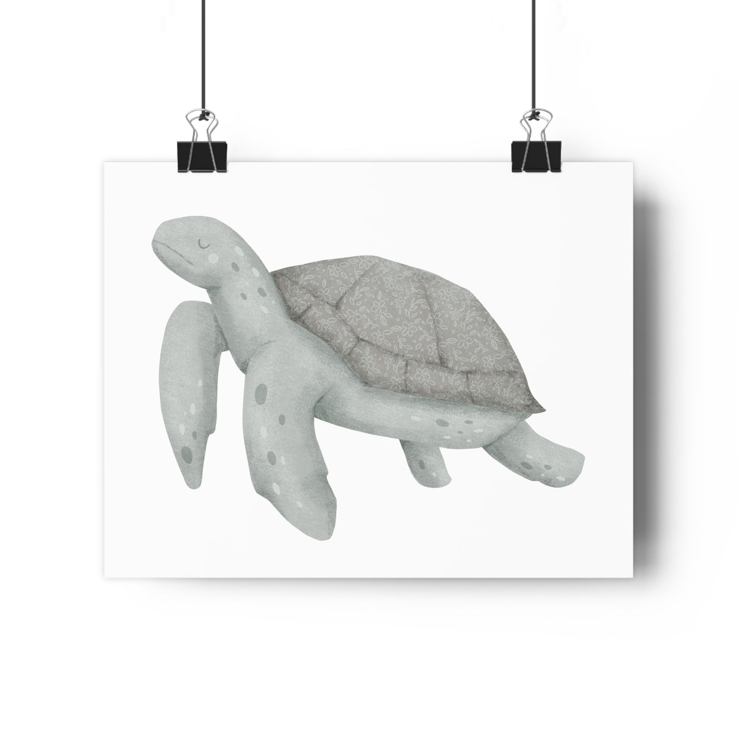 Giclée Art Print Watercolor Memories of Dreams Blue Turtle