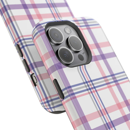 Impact-Resistant Cases - Spring Plaid Pink Purple