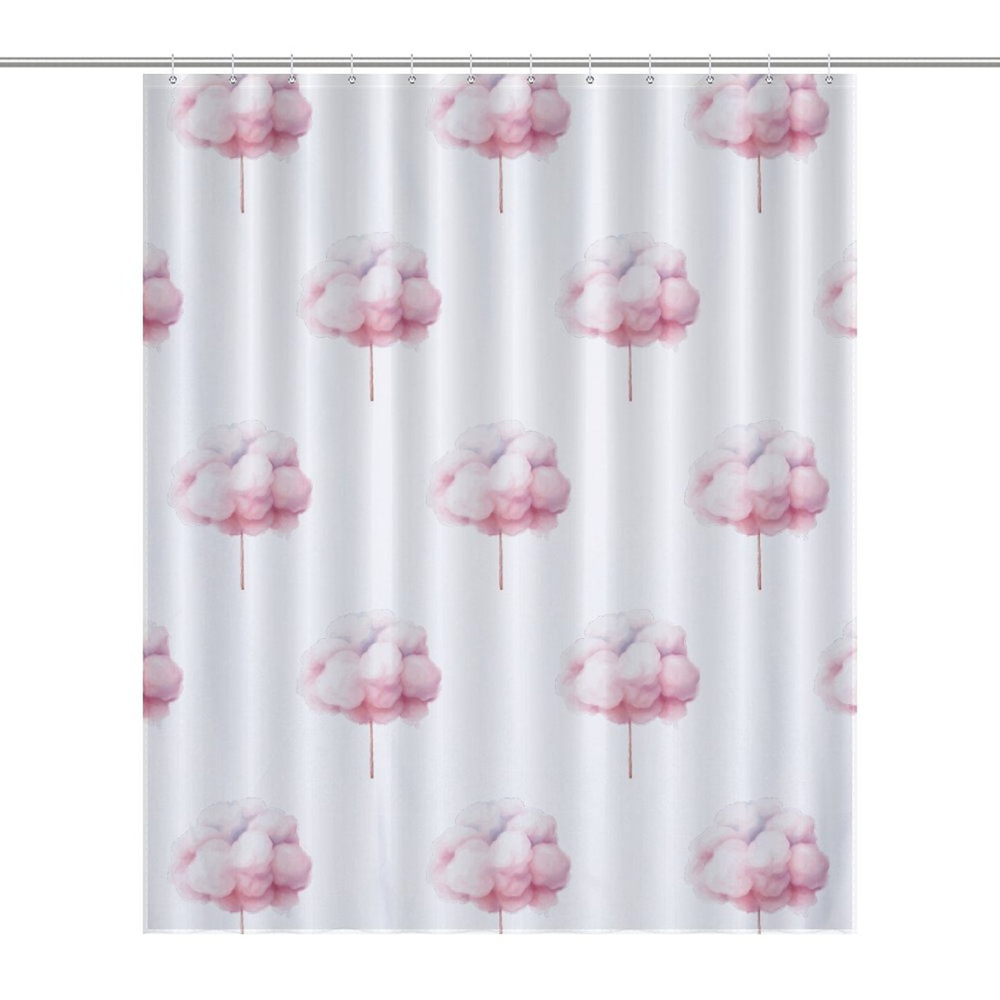 Lightweight Shower Curtain- Watercolor Cotton Candy