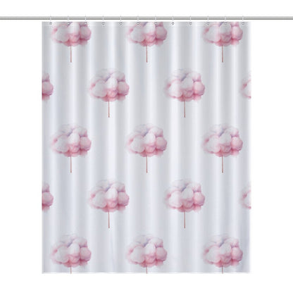 Lightweight Shower Curtain- Watercolor Cotton Candy