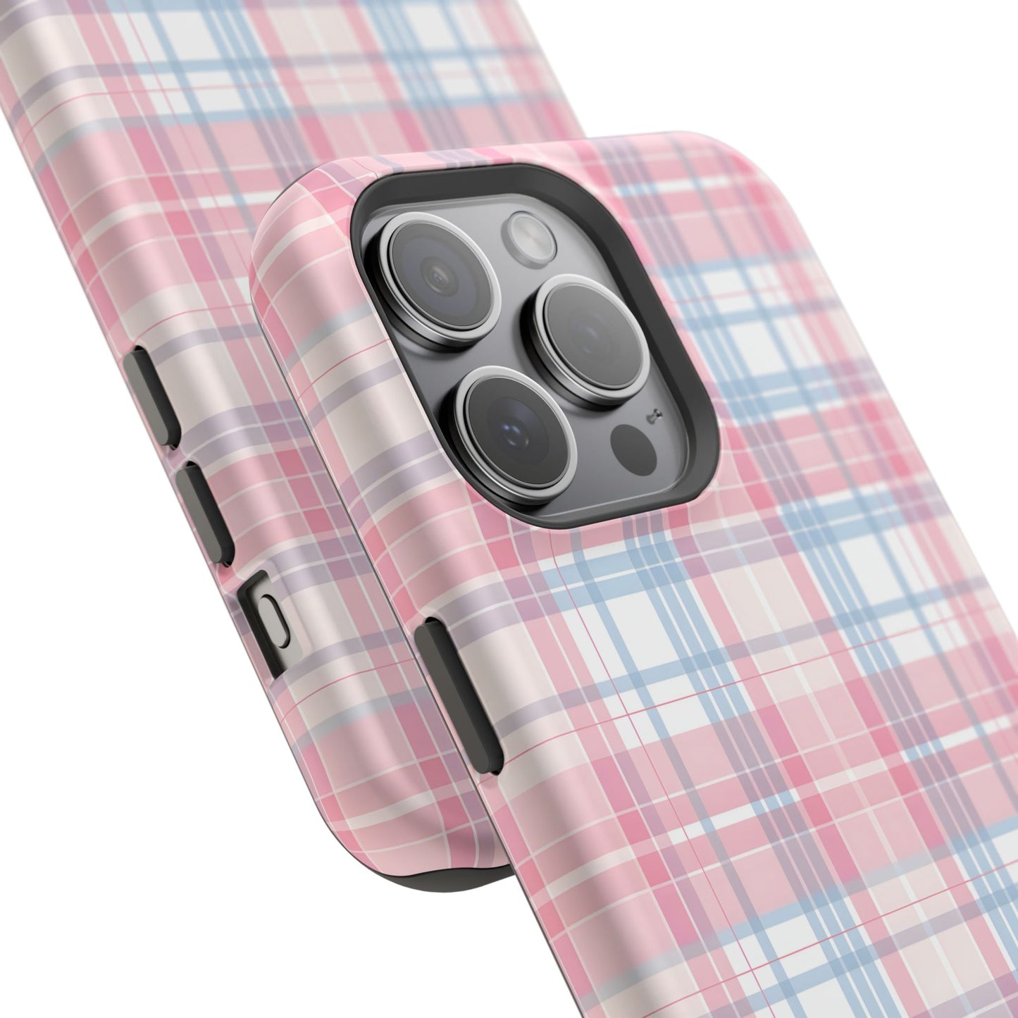 Impact-Resistant Cases-Spring Plaid Pink Blue