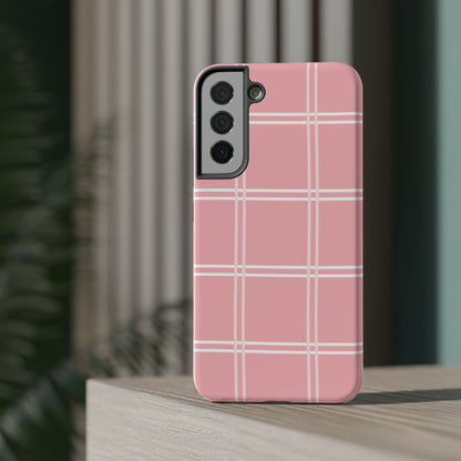 Impact-Resistant Phone Case -Girly Plaid