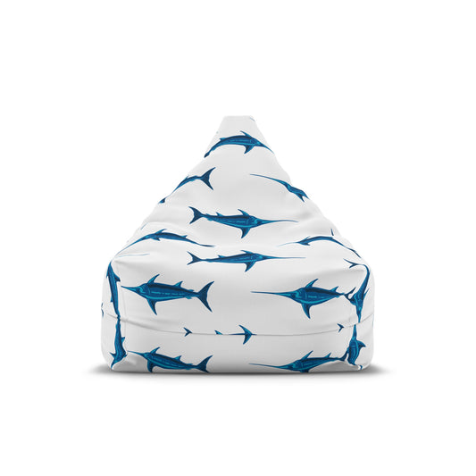 Preppy Blue Sword Fish Bean Bag Chair Cover