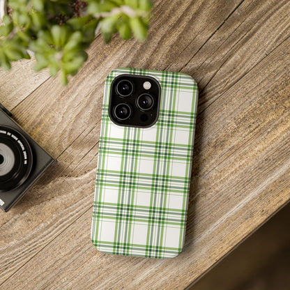 Impact-Resistant Phone Case -St. Patrick's Day Plaid