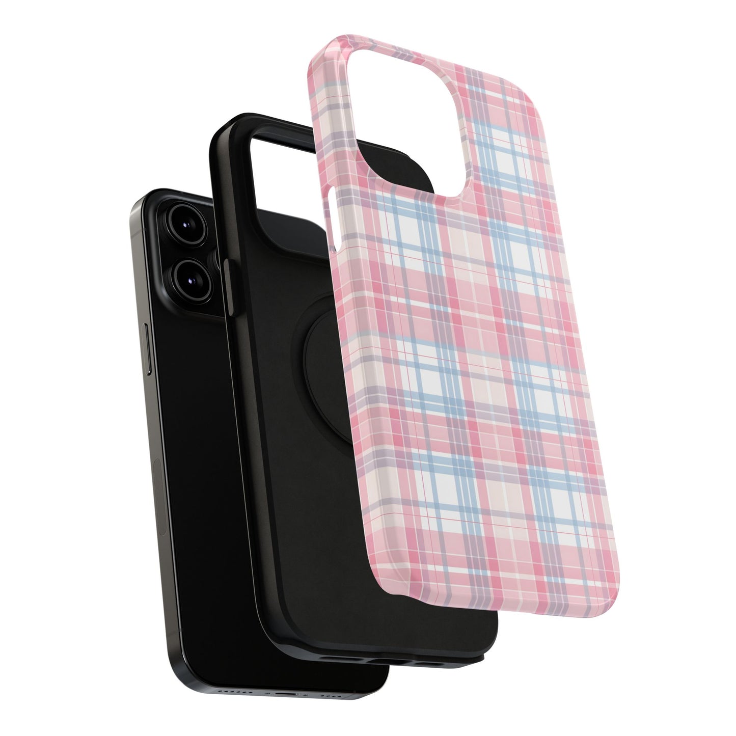 Impact-Resistant Cases-Spring Plaid Pink Blue