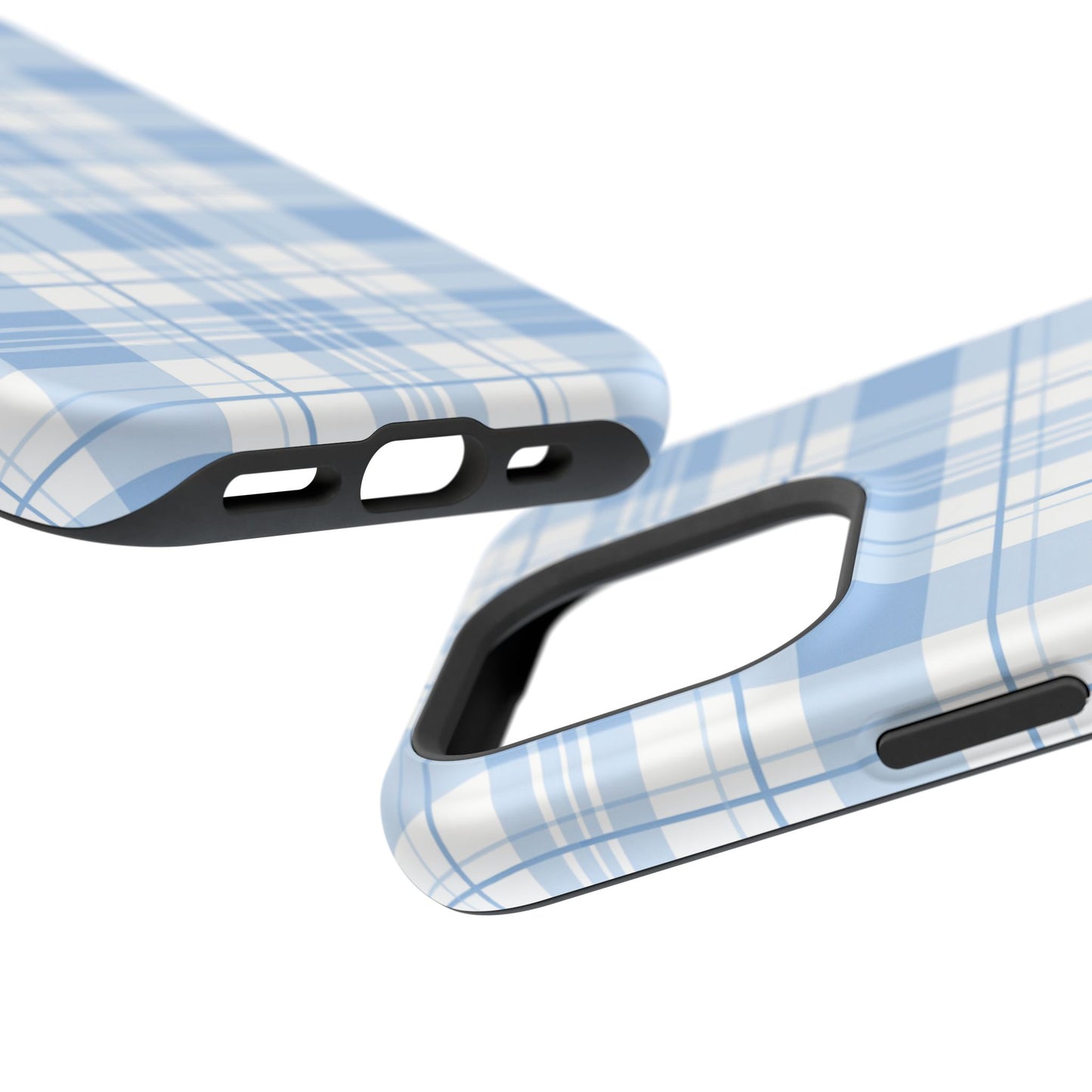 Impact-Resistant Phone Case - Easter Plaid Blue