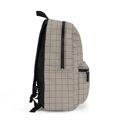 Backpack- Grid Tan and Black