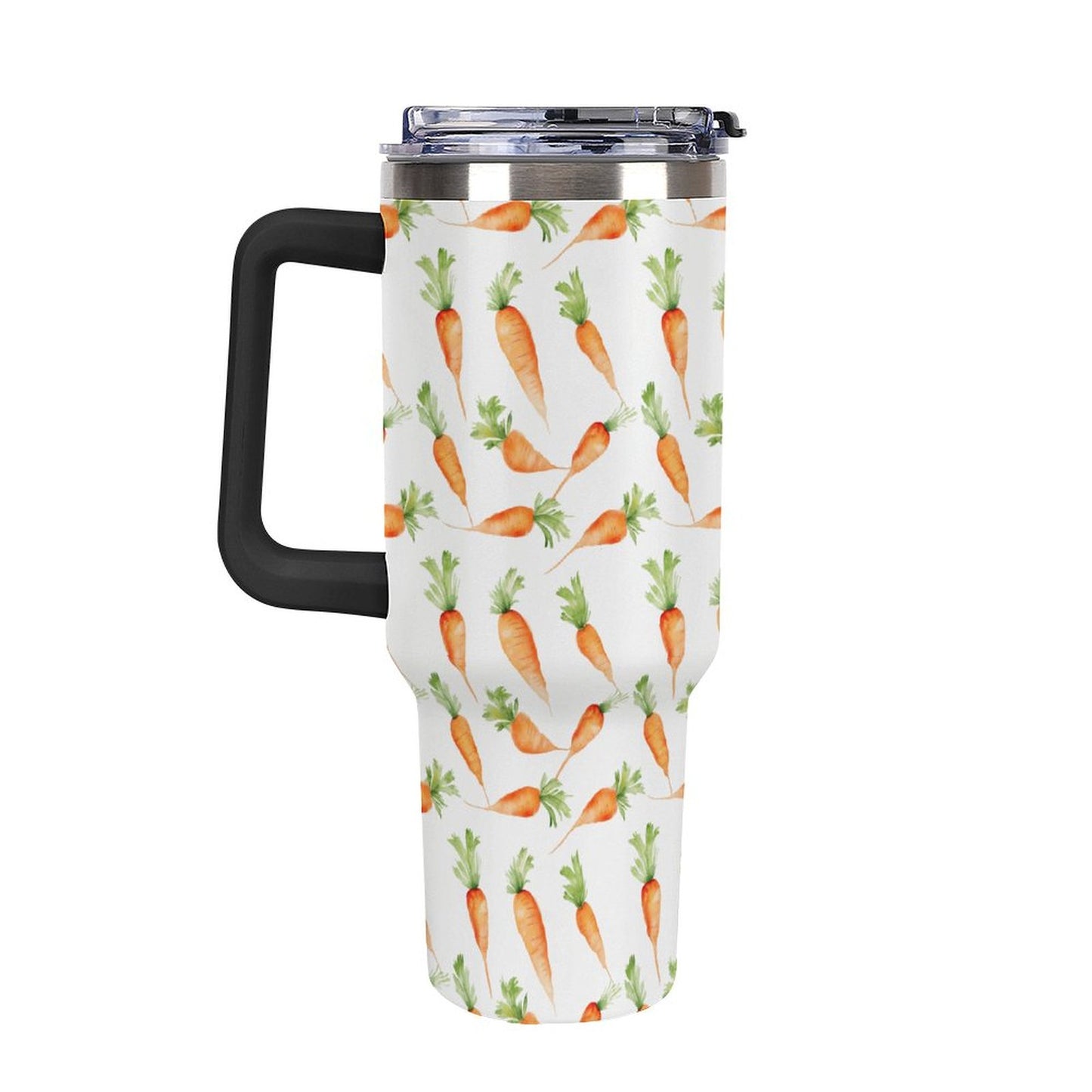 40oz Insulated Tumbler with Handle and Straw