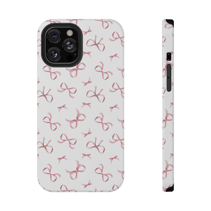 Impact-Resistant Phone Case - Coquette Bows Pink