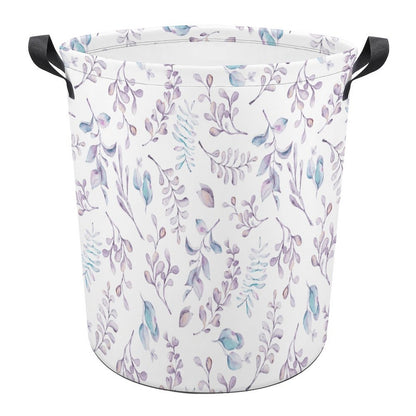 Collapsible Laundry Hamper- Elegant Lavender Blues