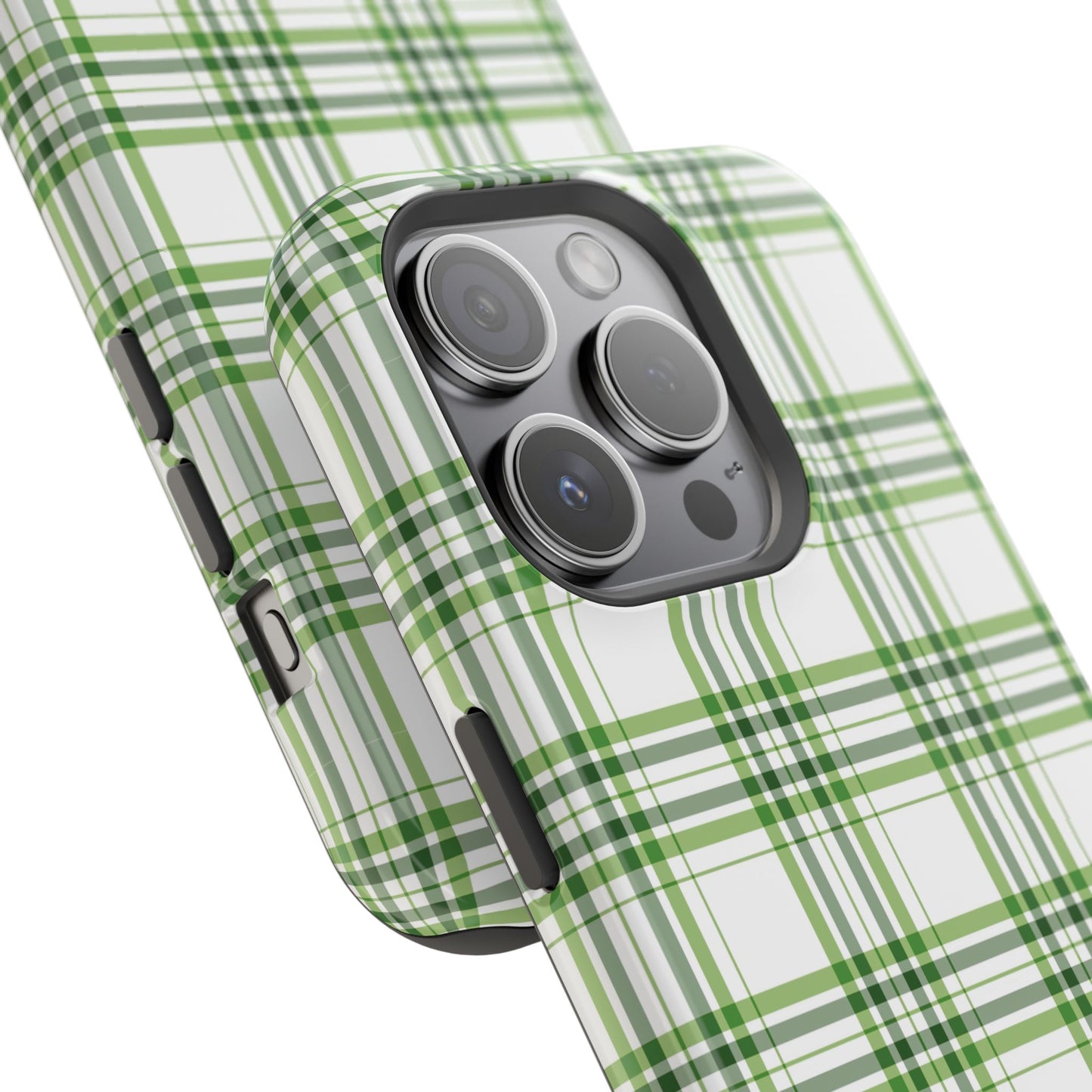 Impact-Resistant Phone Case -St. Patrick's Day Plaid